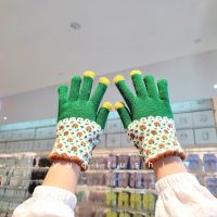 【CW】 New Women  39;s Mitten Knitted Hand Warmer Crochet Stretch Gloves Outdoor Windproof Luvas Guantes