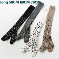 2PCS 2020 Girl Pantyhose Autumn Winter Leopard print Children Tights Baby 2-9 Yrs Kids Knee High White Black Pink Brown Grey