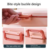 READY STOCKPortable Medicine Lock Box Medicine Cabinet Box with Handle First Aid Childproof Security Storage Box Organizer Double