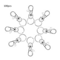 50 sets Keychain Hooks with Key Rings Keychain Clip Hooks with Rings Jewelry Making