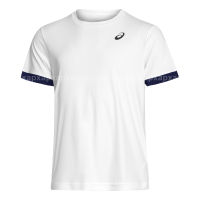 Asics เสื้อเทนนิสเด็กผู้ชาย Boys Tennis SS Top | Brilliant White/Midnight ( 2044A036-102 )