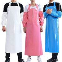 Simple TPU waterproof and oil-proof wear-resistant apron food hanging neck slaughter apron aquatic product cold storage apron Aprons