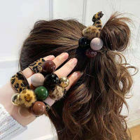 lovemango ยางรัดผมสี เชือกผูกผม ยางรัดผมพิมพ์ลายเสือดาว Simple korean elastic head ropes leopard print hair tie bracelet diy for female