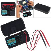 EM3081 Mini Portable LCD Display Multimeter with One Pair Test Pen for Measuring DC AC Voltage DC Current/Resistance/Continuity Electrical Trade Tools