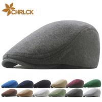 2023 Spring Polyester Newsboy Caps Beret Hat Men Flat Peaked Berets Casual Forward Cap For Women Solid Color Painter Hat Gorras