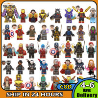 Coolplay【สต๊อกพร้อม】ซูเปอร์ฮีโร่อเวนเจอร์สจาก Marvel Thor Captain America บล็อกตัวต่อ Minifigures ของเล่น