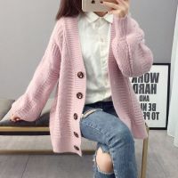 Womens Sweater Cardigan jacket Female Loose Korean Fashion Student Spring And Autumn Sweater Trend Woman  Women cardigans