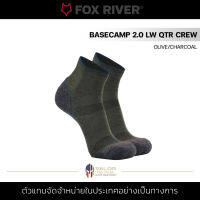 FOX RIVER MILLS - HIKE BASECAMP 2.0 LW QTR CREW (MD) OLIVE/CHARCOAL ถุงเท้าข้อสั้น ผ้านุ่ม กันรองเท้ากัด บาง สวย ใส่เย็น ลดกลิ่นอับ