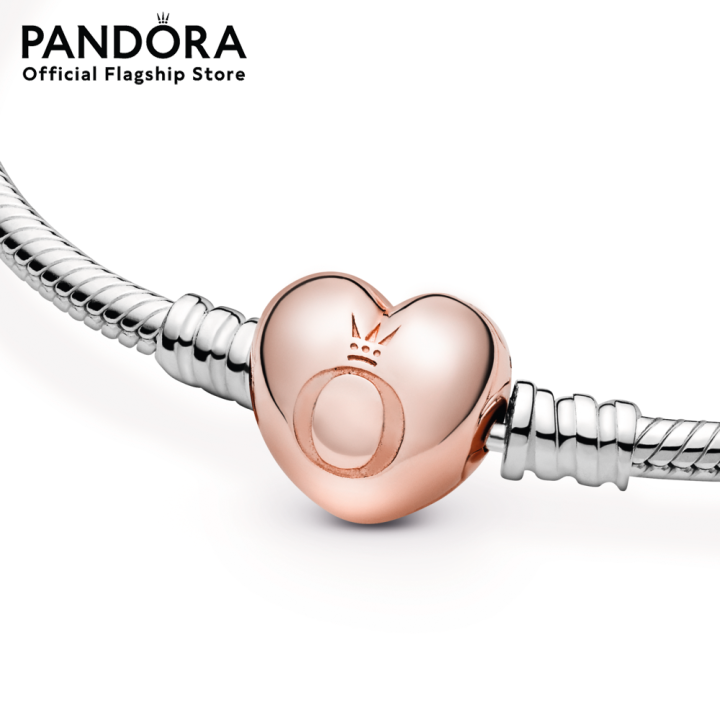 pandora-sliver-heart-clasp-snake-chain-bracelet-เครื่องประดับ-สร้อยข้อมือ-สีโรส-โรส-สร้อยข้อมือสีโรส-สร้อยข้อมือโรส-สร้อยข้อมือหัวใจ-หัวใจ-ชาร์ม