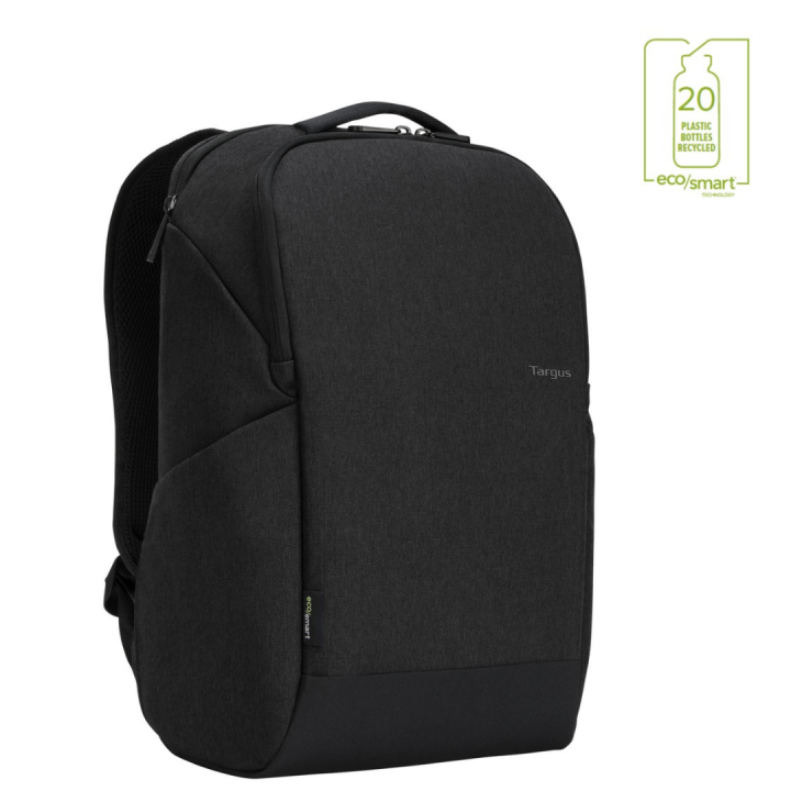 targus-tbb584gl-15-6-cypress-ecosmart-slim-backpack-black-กระเป๋าเป้-ผลิตจากขวดน้ำพลาสติก-ของแท้-รับประกันศูนย์-limited-lifetime