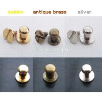 12pcs Mini Pure Copper Round head Screwback Screw Back Jewelry Chest Box Cabinet Furniture Drawer Dollhouse Door Pull Knob 5mm