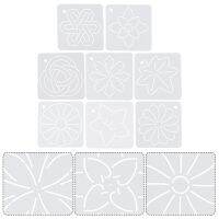 8 Pcs Suite Quilting Stencil Template Rulers Acrylic Patchwork Embroidery Flower Plastic Painting Stencils Quilting