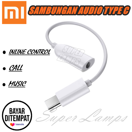 Xiaomi Converter Sambungan Audio Sambungan Headset Original Type C To