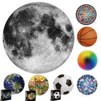 65CM Round Puzzle 1000 Pieces Starry Sky Kids 3D Planets Earth Moon Paper Jigsaw Puzzle Games Educational Toys For Adult