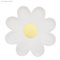 ✔✎❂ Small Daisy Picnic Tableware Disposable Flower Dinner Plate Decorative Cake Tray For Childrens Birthday Party