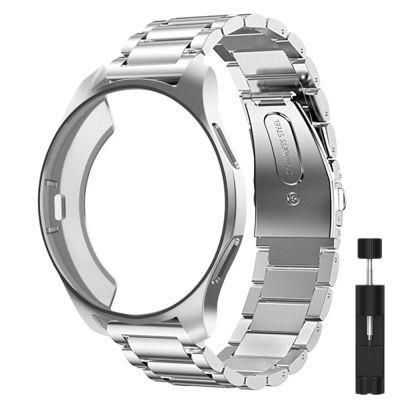 สายรัด + เคสสำหรับ Samsung Galaxy Watch 5 4วงคลาสสิก46มม. 42มม. 44มม. 40มม. สายข้อมือโลหะนิ่มสำหรับ Samsung เกียร์ S3 CarterFa ชายแดน