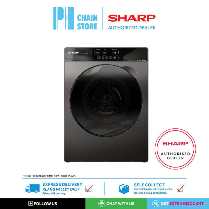 (DELIVERY FOR KL & SGR ONLY) SHARP ESFK1054SMG 10.5KG FRONT LOAD JTECH
