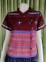 เสื้อผ้าฝ้ายพิมลายแขนสั้น