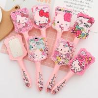 【BEIBEI】 Cute HelloKitty Massage Comb Cartoon Air Bag Massage Comb Popular Anti-Static Pattern Comb Girl Hair Brush Hair Detangling Brush