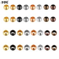 iYOE 500pcs/Lot 1.5 2 3mm Crimp End Beads Cord End Stopper Spacer Beads For Handmade Bracelet Necklace Jewelry Findings Beads