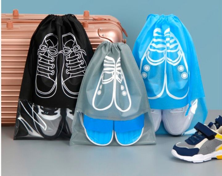 3 pcs Portable Travel Shoe Bag, Space-saving Dust-proof Storage