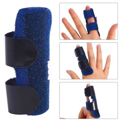 1Pcs Pain Relief Aluminium Finger Splint Fracture Fixation Protection Brace Corrector Support With Adjustable Tape Bandage Adhesives Tape