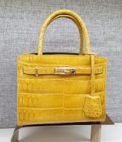 Claire Crocodile Bag Mustard