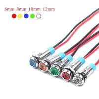 6mm 8mm 10mm 12mm 14mm metal led warning indicator dip67 waterproof ip67 signal light fuse switch 3v 5v 12v 220v red and blue