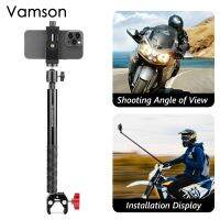 Vamson Motorcycle Bike Phone Holder Handlebar Clip Universal Bicycle Smartphone Stand Selfie Stick Accessories For Insta360 Dji