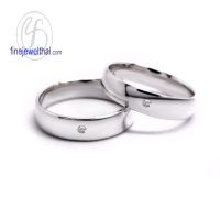 Finejewelthai-แหวน-แหวนเงินแท้925-แหวนเพชรสังเคราะห์-แหวนหมั้น-แหวนแต่งงาน-RC1275cz (เลือกสีตัวเรือนได้)