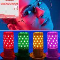 BRENDONAN อลูมิเนียมอลูมินัม หลอดไฟ LED ทรงข้าวโพดหลากสี 85-265โวลต์ ฐานสกรู E27 หลอดไฟเทียน LED ร้อนแรงมาก ไม่มีการสั่นไหว โคมไฟทรงข้าวโพด ของตกแต่งบ้าน