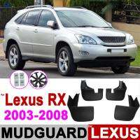 4ชิ้นบังโคลนสำหรับ Lexus Harrier RX300 RX350 RX330 Rx400h XU30บังโคลนแผ่นกันโคลนล้อรถยนต์บังโคลนกันแดด Matte