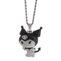 [COD] ผลิตภัณฑ์ใหม่ของ Gu Meng Zirconium Little Devil Kuromi สร้อยคอจี้ลายการ์ตูน Kulomi สร้อยคอดีไซน์เฉพาะตัวแมทช์ลุคง่าย