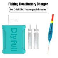 Cr425 Fishing Float Battery Charger Kit Rechargeable USB Luminous Fish Float Battery For LIR425 Bobber Replacement Batterys