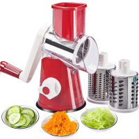 Roller Vegetable Slicer Cutter Potato Chopper Carrot Grater Detachable 3 Stainless Steel Blade Non-Slip Base Grinder Peelers