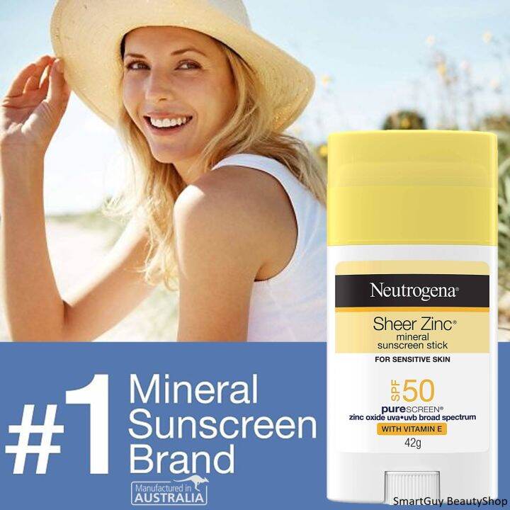 Neotrogena Sheer Zinc Mineral Sunscreen Stick Broad Spectrum SPF50
