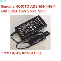 HOIOTO ของแท้48065E ADS-65HI-48-1 48โวลต์1.35A 65วัตต์5.5x1 7อะแดปเตอร์ AC มมสำหรับเครื่องชาร์จอุปกรณ์เพาเวอร์บันทึกวิดีโอวงจรปิด