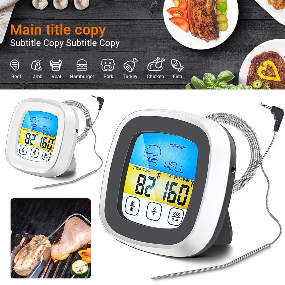 Thermometer Pots with Long Probe and LCD Screen for Food Anpro Digital Kitchen Thermometer Water Barbecue Meat Oil Milk Wine 