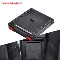 № Storger For Tesla Model 3 Car Armrest Box Storage Organizer Containers Transparent Hidden Holder Box Replacement 2017 2018 2019