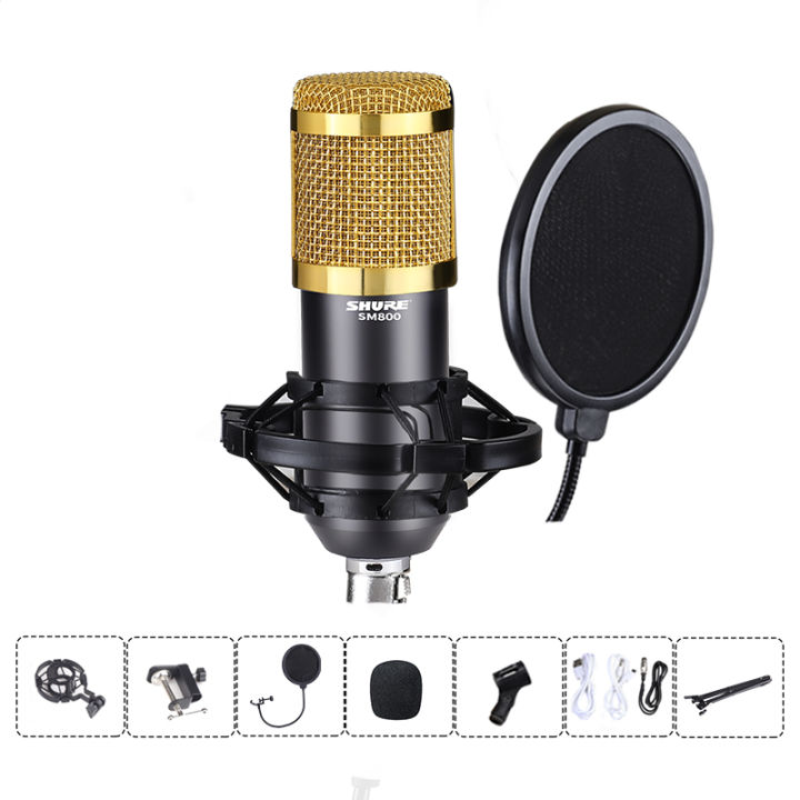 shuer-v8-sound-card-sm800-condenser-microphone-รุ่น-ใหม่-ไมโครโฟนไลฟ์สด-ซาวด์การ์ด-ไมค์คอนแดนเซอ-ไมค์-ไมค์เกมมิ่ง-ไมค์ไลฟ์สด-ไมค์อัดเสียง