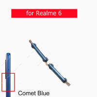 สำหรับ Realme 6ปุ่มปรับระดับเสียงคีย์ด้านข้างปุ่มบนสวิตช์ปิดเปลี่ยนอะไหล่ซ่อม