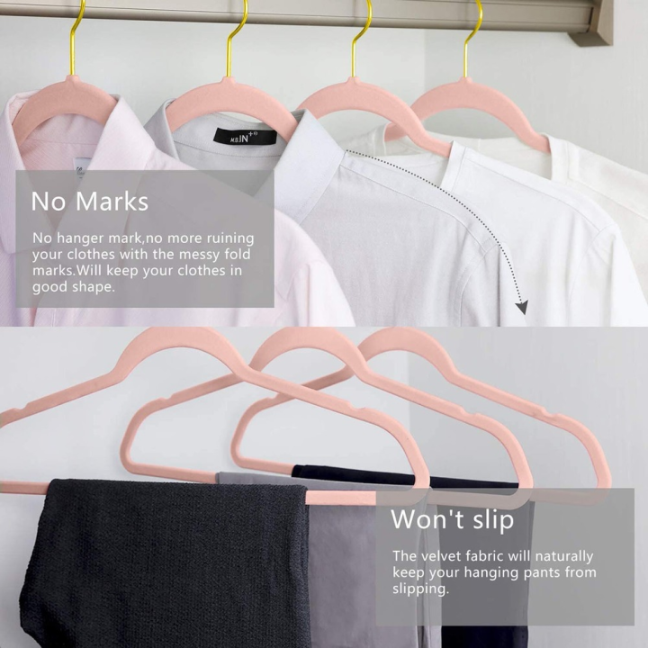 20pcs-non-slip-velvet-hangers-closet-organizer-360-degree-swivel-golden-hook-wardrobe-drying-rack-multifunction-windproof-hanger