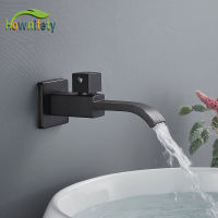 Single Cold Wall Mount Bathroom Faucets Waterfall Outlet ORB Nickel Color Single Hole Install Only Cold Water Tap