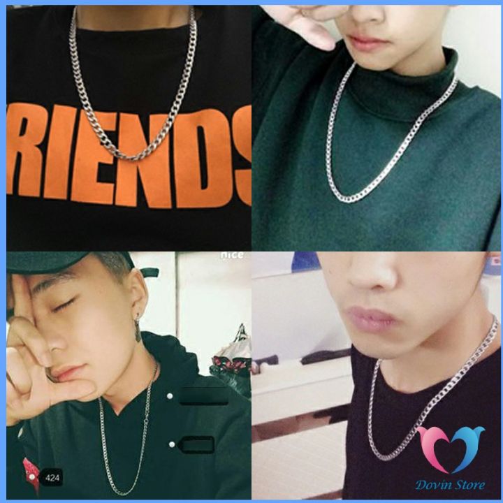 dovin-สร้อยคอชาย-สร้อยคอเหล็กไทเทเนียม-สร้อยคอแฟชั่น-necklace