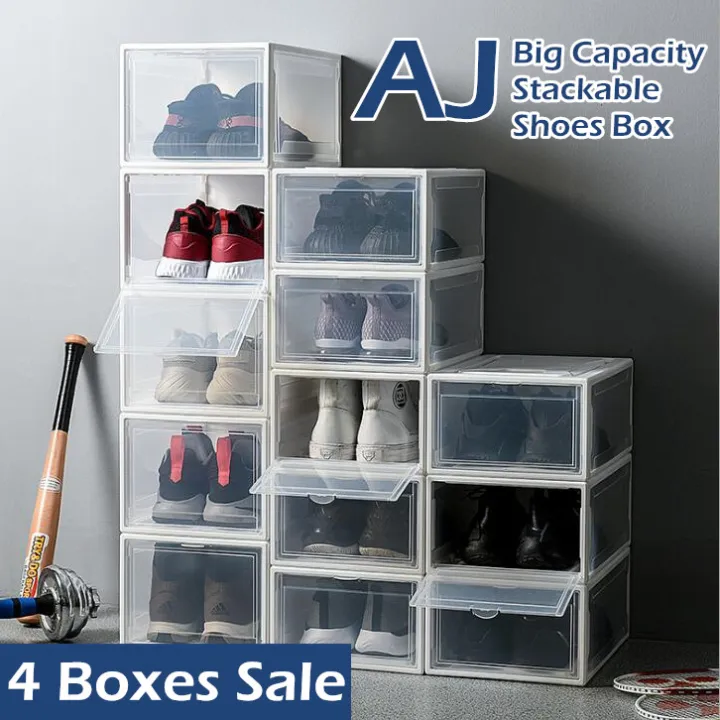 Foldable Shoe Cabinet Drawer Shelf, Clear Shoe Box Storage Containers Singapore