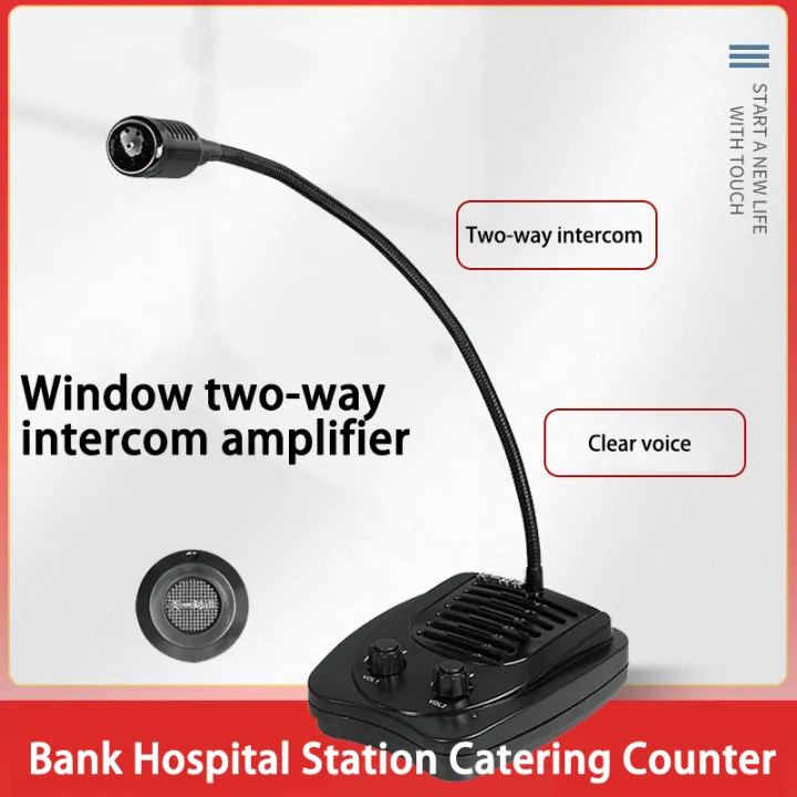 Window intercom system Anti-interference bank counter system Two-way ...