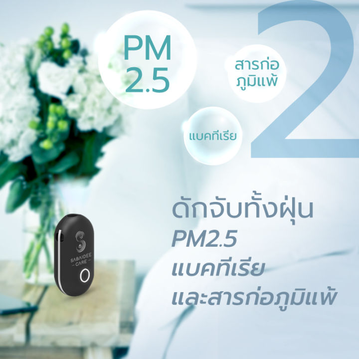 sabaideecare-เครื่องฟอกอากาศพกพา-เครื่องฟอกอากาศไอออนแบบพกพา-pm2-5-เครื่องฟอกอากาศห้อยคอ-ปล่อยanion-ฝุ่นละอองเกสร-ป้องกันฝุ่น