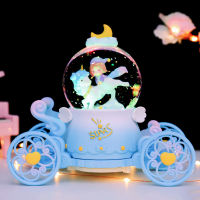 Crystal Ball Music Box Music Box Rotating Unicorn Little Prince Princess Children Girl Birthday Small Gift Decoration