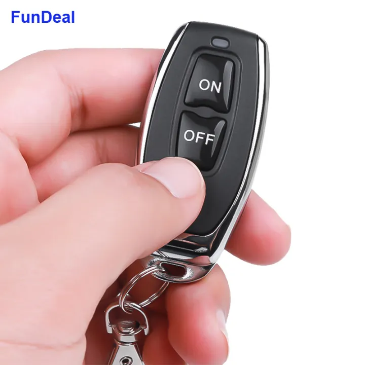 FunDeal 433Mhz Universal Wireless Remote Control Switch DC 12V 1CH ...