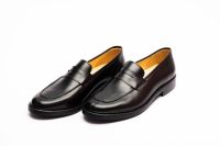 London Brown - HARVEY  รองเท้าหนังทรง Penny Loafer สี Black( pre-order)